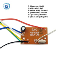 Carte de circuit imprimé à télécommande à quatre canaux 2.4G pour voitures jouets, carte mère PCBA, émetteur/récepteur, carte électronique 3-6V GS515