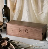 Boîte en noyer ou pin pour vin porte-champagne cadeau romantique boîte à vin en bois pour mari femme