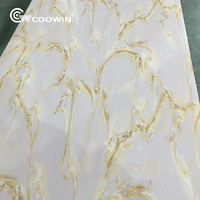 Panneau de marbre en PVC de super qualité pour décoration murale Feuille de marbre en PVC avec panneau de marbre en PVC enduit UV