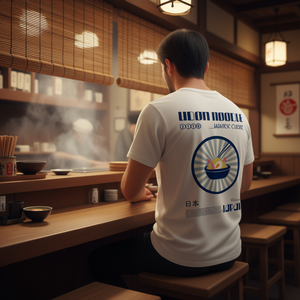 T-shirt de la cuisine japonaise Udon Noodle, chemise promotionnelle blanche pour hommes - Product Image 3