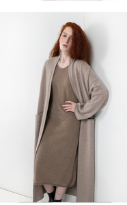 Cardigan long en cachemire et <span class=keywords><strong>laine</strong></span> mérinos High Roll Edge pour <span class=keywords><strong>femme</strong></span> - Product Image 3