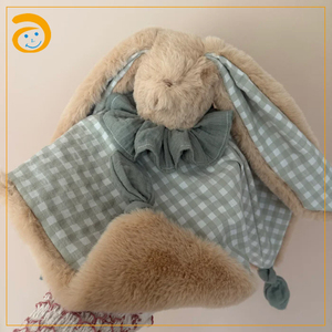 Doudou Lapin en Peluche Doux pour Bébé, Couverture de Sécurité, Jouet Réconfortant pour Nouveau-né, Cadeau de Literie pour Berceau - Product Image 5