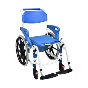 Silla de Ducha y Inodoro Portátil Reforzada <span class=keywords><strong>con</strong></span> <span class=keywords><strong>Ruedas</strong></span> para Ancianos y Personas <span class=keywords><strong>con</strong></span> Discapacidad, <span class=keywords><strong>con</strong></span> Reposapiés para Baño y Dormitorio - Product Image 2