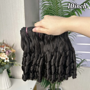 Rose Curl Hair Bundles Super Double Drawn Quality 100% Human Hair <b>Curly</b> <b>Extension</b> Natural Black Color - Product Image 2