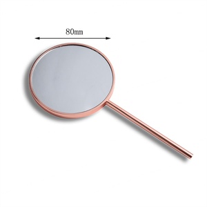 Hot Promotion Rose Gold Customized Logo Hand Held Pocket <b>Makeup</b> <b>Mirror</b> - Product Image 4