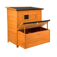 Poulailler en bois spacieux et facile à nettoyer, à deux étages, pour 6 à 8 poulets, 3 nichoirs, 2 plateaux coulissants, rampe pliable