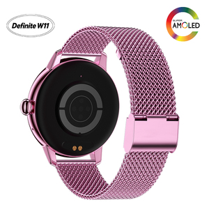 Montre connectée pour femme Definite 1.19'' TFT avec fonction d'appel Bluetooth W11-208 IP67 130mAh, détecteur de fréquence cardiaque et d'oxygène sanguin, texture métallique, couleur violette - Product Image 6