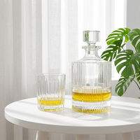 Ensemble de carafes transparentes en gros pour bourbon, whisky, vodka, 750 ml, carafe en verre cristal de luxe avec logo personnalisé