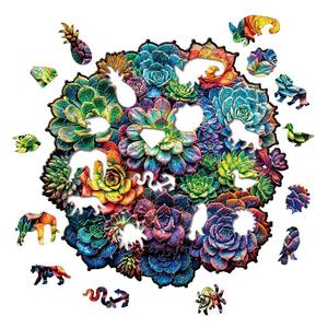 Puzzles en <span class=keywords><strong>bois</strong></span> 3D personnalisés en usine Forme unique DIY Puzzles éducatifs pour enfants et famille Fermeture à bouton ODM - Product Image 4