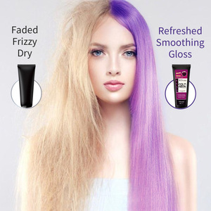 Fluffy Hair's Smoothing Gel Formula Shampooing et après-shampooing Crème de couleur et de fixation <span class=keywords><strong>pour</strong></span> ralentir la matité et la décoloration des cheveux - Product Image 2