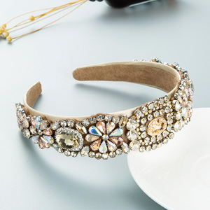 Diadema de joyería de cristal barroco de tendencia de lujo, estilo de corte Retro, diamantes de imitación, bola pesada, accesorios para el cabello para mujer - Product Image 4