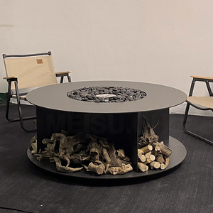เตาไฟทรงกลมขนาดใหญ่ ทนทาน ทำจากโลหะ สำหรับตั้งแคมป์กลางแจ้ง สวนหลังบ้าน - Product Image 5