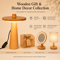 Lampe artisanale en bois naturel, lampe cadeau en bois, lampe de table décorative moderne, style fait main, éclairage de décoration intérieure, fabricant en gros