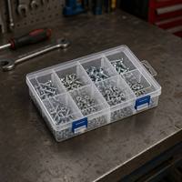 Boîte en plastique PP transparente avec 8, 10, 15, 24 ou 36 compartiments, avec loquet et trou de suspension, pour bonbons, aliments ou cadeaux