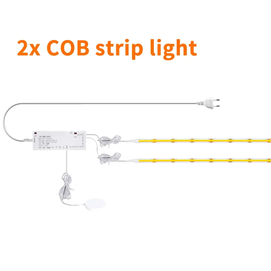 5M 3000K COB *2PCS+Switch+Power supply