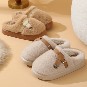 Pantuflas de Verano para Interiores con Suela Antideslizante, Cerradas, de Felpa Suave, MOQ Bajo, Productos Populares para Fabricantes - Product Image 4