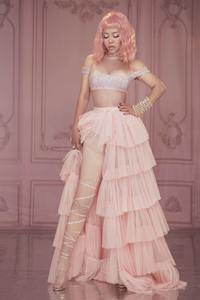 Las mujeres cantante concierto etapa desgaste brillante strass tramo <span class=keywords><strong>mono</strong></span> Rosa siguiendo velo largo falda Bar fiesta traje de la danza - Product Image 2