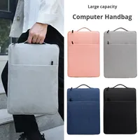 Housse pour ordinateur portable MKW3134 avec logo personnalisé, en nylon imperméable, 15 pouces, légère, avec plusieurs poches, sac portable pour ordinateur portable