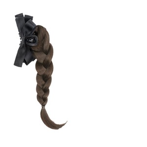 วิกผมทรงหางม้าสูงพร้อมกิ๊บติดผมแบบโบว์ ถักเปียสไตล์จีนสมัยใหม่ ครึ่งหัวแบบธรรมชาติ พองฟู ดูมีชีวิตชีวา - Product Image 4