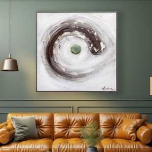 Dipinto Murale Astratto Moderno in Pietra Naturale su Tela, Personalizzabile in Dimensioni e Design, con Vernice Acrilica Ecologica Fatta a Mano - Product Image 4