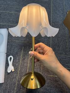Taşınabilir Lüks LED Masa Lambası Demir Dokunmatik Kontrollü Kısılabilir Kablosuz Şarj Edilebilir Pil Avrupa Tasarımı Yatak Odası Restoran - Product Image 5