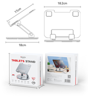 Support de téléphone portable C293 Yesido en alliage d'aluminium, rotatif à 360°, avec excellente dissipation thermique et design pliable pour table