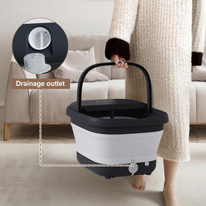 Tragbares faltbares Fußbad Entspannendes Ein weich wannen massage gerät mit Heiz blasen und 6 Massage rollen Pediküre Fuß Spa - Product Image 5