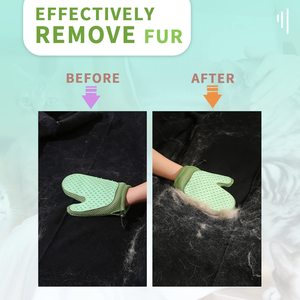 Guanto per peli di gatto e guanto per la rimozione della pelliccia dell'animale domestico, spazzola per la toelettatura del cane per spargimento, massaggio, efficiente guanto per la rimozione dei peli di animali domestici - Product Image 3