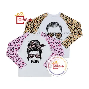 Camiseta manga longa unissex giftsub, camiseta de poliéster com estampa de leopardo cheetah, manga longa