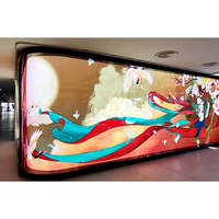 Jode haute définition led mur vidéo holographique auto-adhésif film transparent led écran pour vitre
