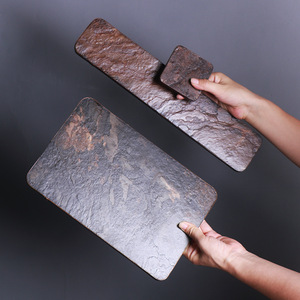 New Chinese Style Resin <b>Tea</b> Mat Stone Pattern Waterproof Zen <b>Tray</b> Flat Design For <b>Tea</b> Table Dry Brewing - Product Image 1