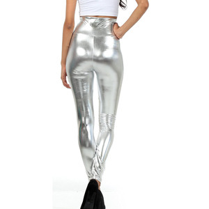 Ladies Latex High Waist Full Length <strong>Leggings</strong> Sexy Bright <strong>Sequin</strong> Pants Shining Fitness <strong>Legging</strong> - Product Image 5