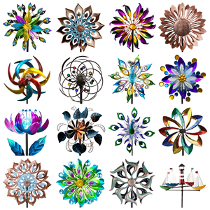 Solarbetriebene Windmühlen-Leuchte für den Garten, Dekoration, Windspiel, Kunststoff, für den Rasen geeignet - Product Image 4