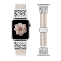 Nouvelle tendance - Bracelet en tissu noué chinois pour I-watch 38/40/41/42/44/45/46/49MM, bracelet en nylon Velcro pour montre IWatch