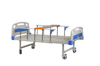 Fabricant de base de matelas à cadre enduit d'acier support à quatre pieds fonction simple tablette d'allaitement lit manuel du patient
