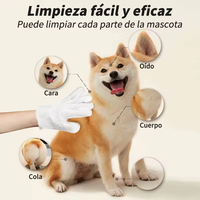 Gants de bain pour animaux sans eau efficaces, lingettes de toilettage jetables à 5 doigts avec huile de Jojoba pour le soin de la peau, vente en gros approuvée par les vétérinaires