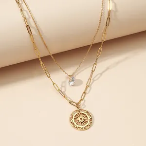 Women Accessories Tarnish Free Best Friend Plated Gold Jewelry Fashion Necklaces