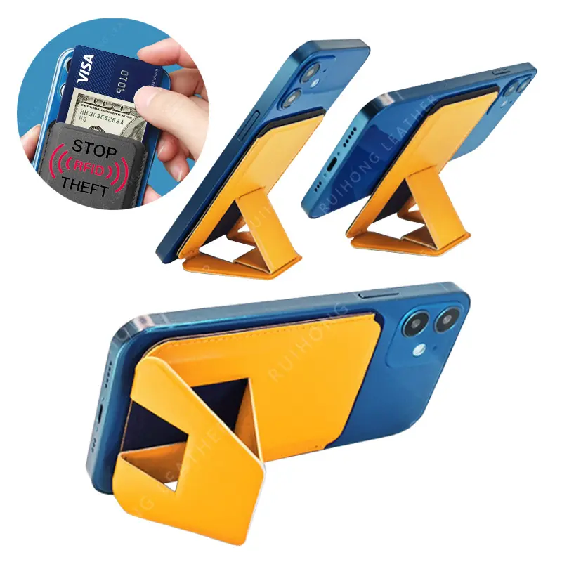 STOP RFID THEFT Leather phone case The First Snap-On Stand & Wallet for iPhone 12 Series Android phone