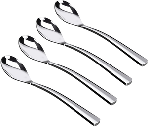 Cuillères à cocktail en acier inoxydable 304 poli miroir, longues, pour glaces, desserts et café, idéales pour les fêtes - Product Image 1