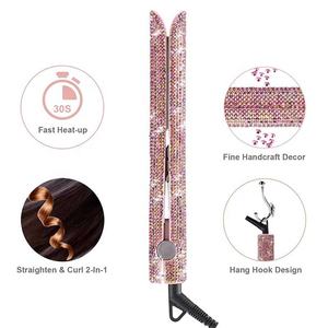 جديد الأزياء الملكي المهنية الكريستال الذهب بلينغ الماس جهاز فرد للشعر من السيراميك - Product Image 6