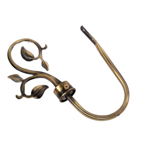 European Style U Shape Metal Curtain <b>Tiebacks</b> Champagne Color No Drilling Wall Hooks For Window Curtains - Product Image 5