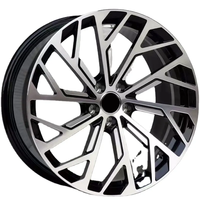 Prix d'usine, taille personnalisée, jantes de voiture chromées 18 pouces 4x4, jantes de voiture de haute qualité, jantes de voiture 5 étoiles 18 5x112 en alliage, jantes Vww Spinner