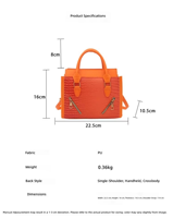 Sac fourre-tout en PU tendance de style occidental avec patchwork contrasté, accents à motif crocodile, grande capacité, fermeture éclair, pour femmes