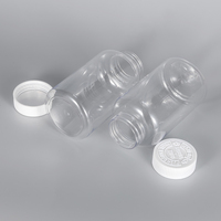 Vente directe en chaîne d'approvisionnement – Flacon vide transparent de 250 ml de haute qualité pour capsules médicinales avec bouchons