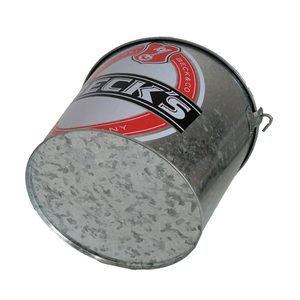 Cubo de Hielo de Hierro Galvanizado para Cerveza con Asa y Abrebotellas para Fiestas, Bares, Festivales para Celebrar Partidos de Baloncesto - Product Image 5