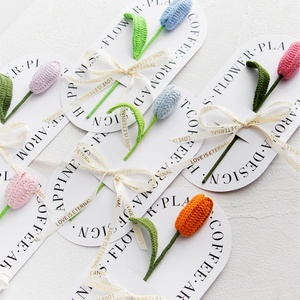 Juego de Bolsas de Regalo Tejidas a Mano, Regalos Navideños, Ramos de <span class=keywords><strong>Rosas</strong></span> <span class=keywords><strong>y</strong></span> <span class=keywords><strong>Tulipanes</strong></span> Artificiales - Product Image 5