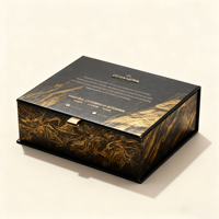 Emballage de livre de luxe personnalisé, boîte en carton haut de gamme à double porte, bougies, flacon de parfum, laminage magnétique mat, recyclable
