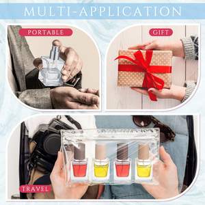 Botella de Vidrio Vacía Recargable de 30 ml, Plana y Cuadrada, con Pulverizador de Niebla Fina, para Viajes, Envase de Fragancia Vintage - Product Image 5