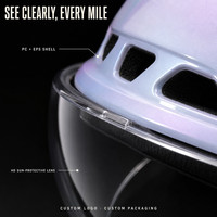 Casque de moto ouvert OEM ODM pour cyclomoteur et scooter, coque en PC pour adultes, vente en gros