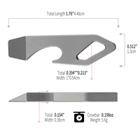 TGZUO Outil multifonctionnel de survie en titane de qualité industrielle, mini levier EDC portable, décapsuleur porte-clés, OEM/ODM